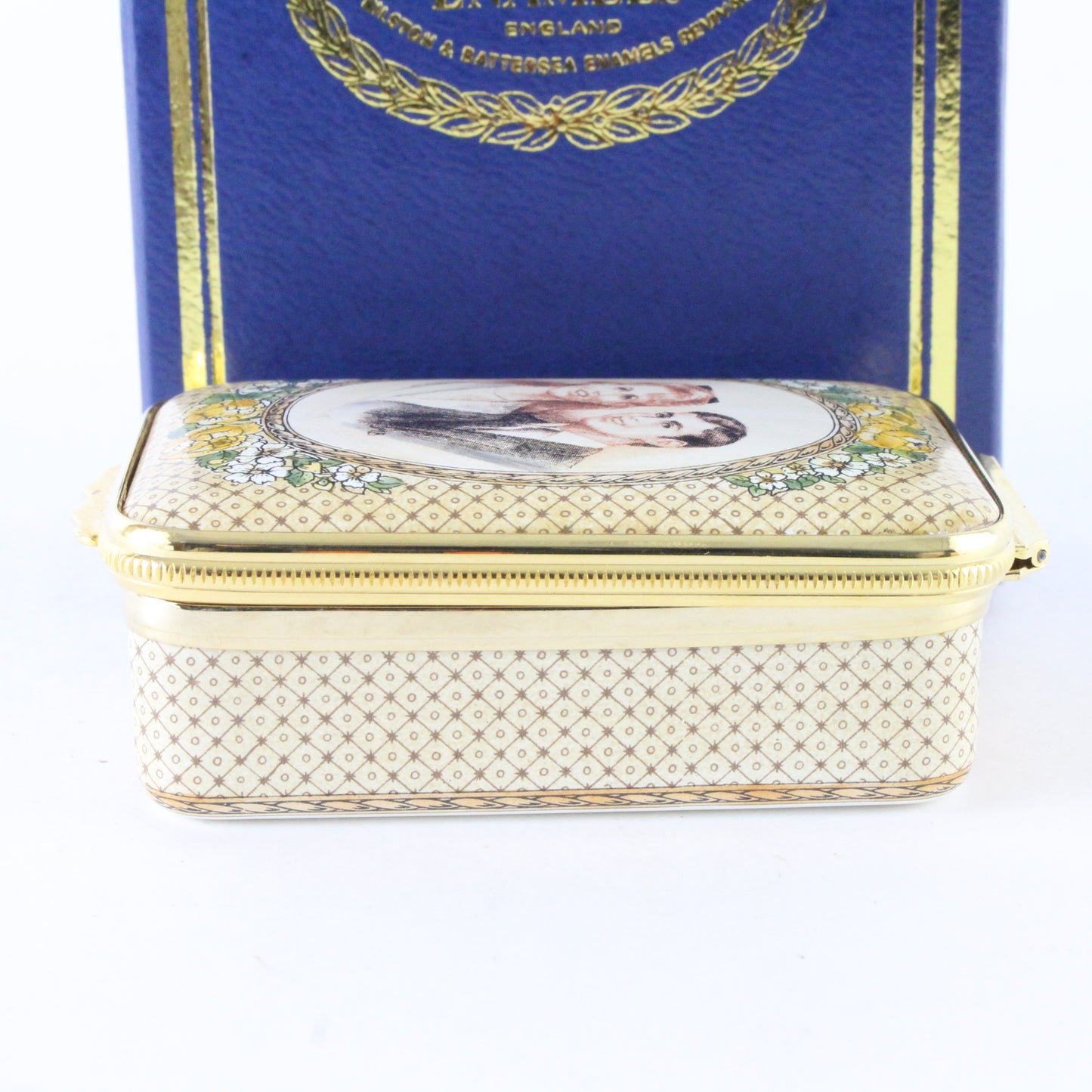 Fergie And Prince Andrew Royal Wedding Halcyon Days Enamel Box Bilston Battersea