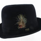 Dobbs Fifth Avenue New York Mens Black Felt Hi Boy Derby Hat MULTIPLE SIZES