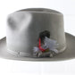 Borsalino Alessandria Mens Gray Hare and Rabbit Fur Felt Fedora MULTIPLE SIZES