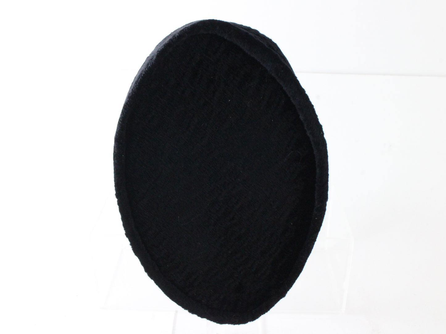 Ladies Black Wavie Elegant Boutique Vintage DESIGNER Hat 7 1/4 58cm