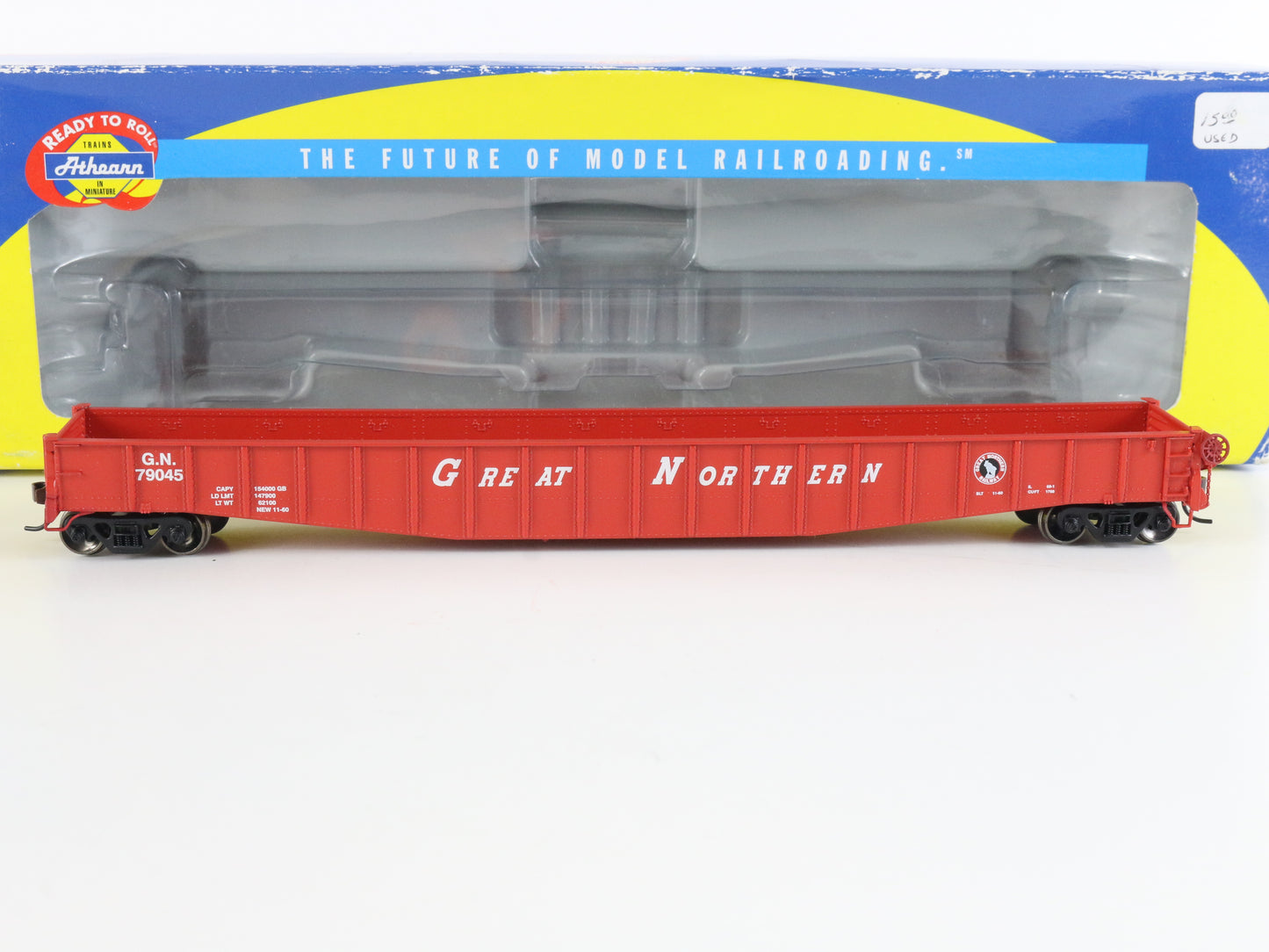 Great Northern GN 79045 65' Red Mill Gondola Car Athearn HO Model Train 93621