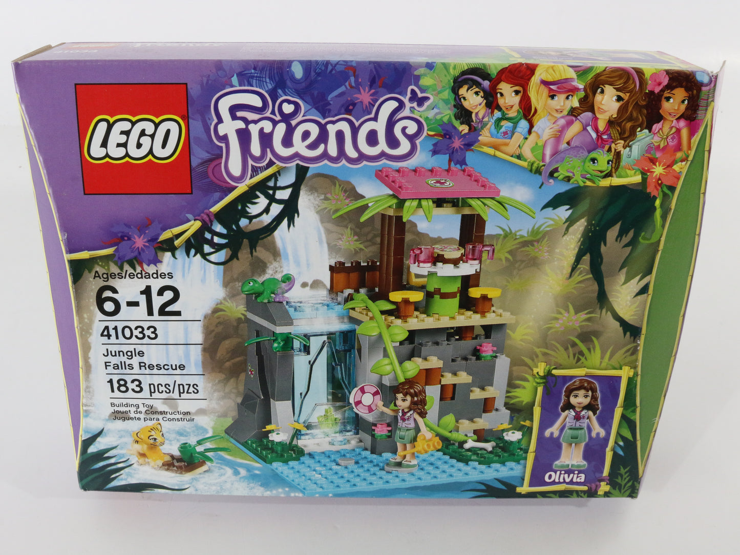 Lego Friends Jungle Falls Rescue Partly Built Set 41033 W/ Box & Instructions