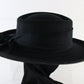 Fiesta Santa Barbara Ladies Black Soft Wool Felt Hat w/ Veil 6 3/4 54cm