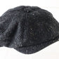John Hanley & Co Ltd Mens Charcoal Gray Tweed Ivy Cap PURE WOOL MULTIPLE SIZES