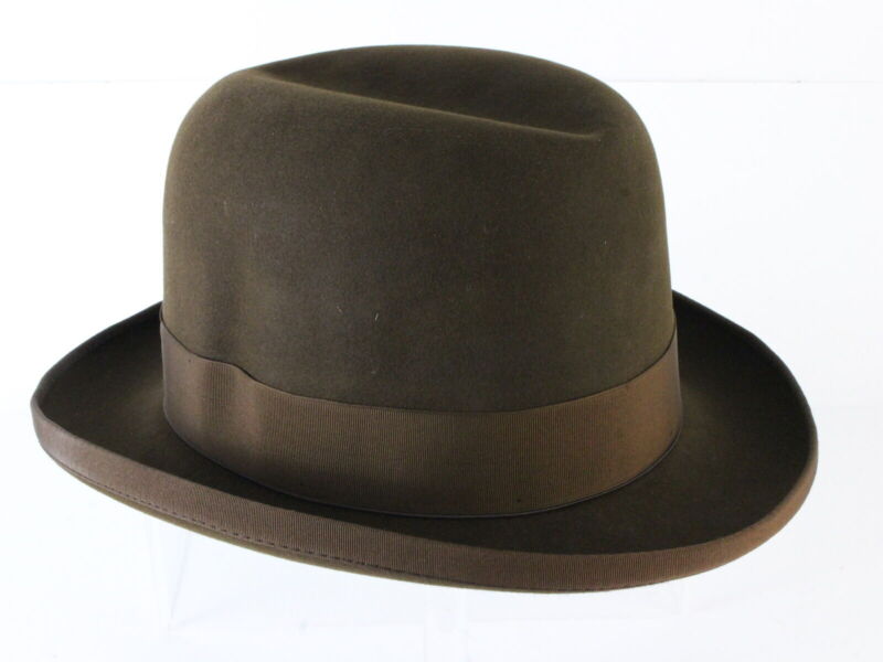 Borsalino Alessandria Top Hatters Mens Brown Felt Homburg MULTIPLE SIZES