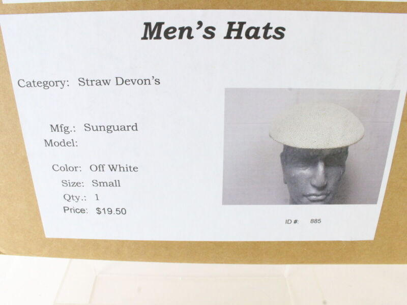 Sunguard Mens Off White Straw Devon Cap 6 7/8 55cm