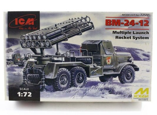 Soviet Multiple Launch Rocket System BM-24-12 Model Kit ICM 1:72 Scale 72591