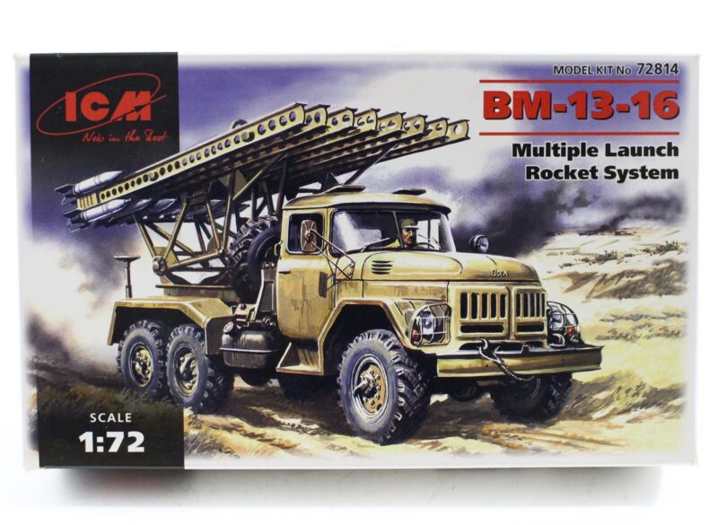 BM-13-16 Multiple Launch Rocket Soviet Army Plastic Kit ICM 1:72 Scale 72814