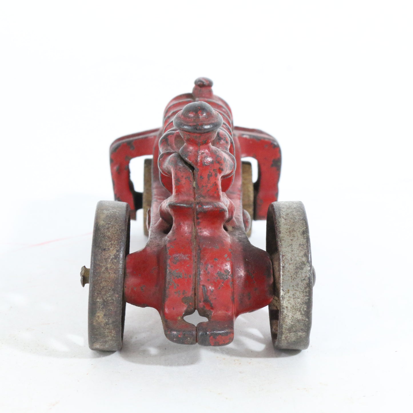 Vintage Red Steam Roller Tractor Farm Model AC Williams Cast Iron 4"