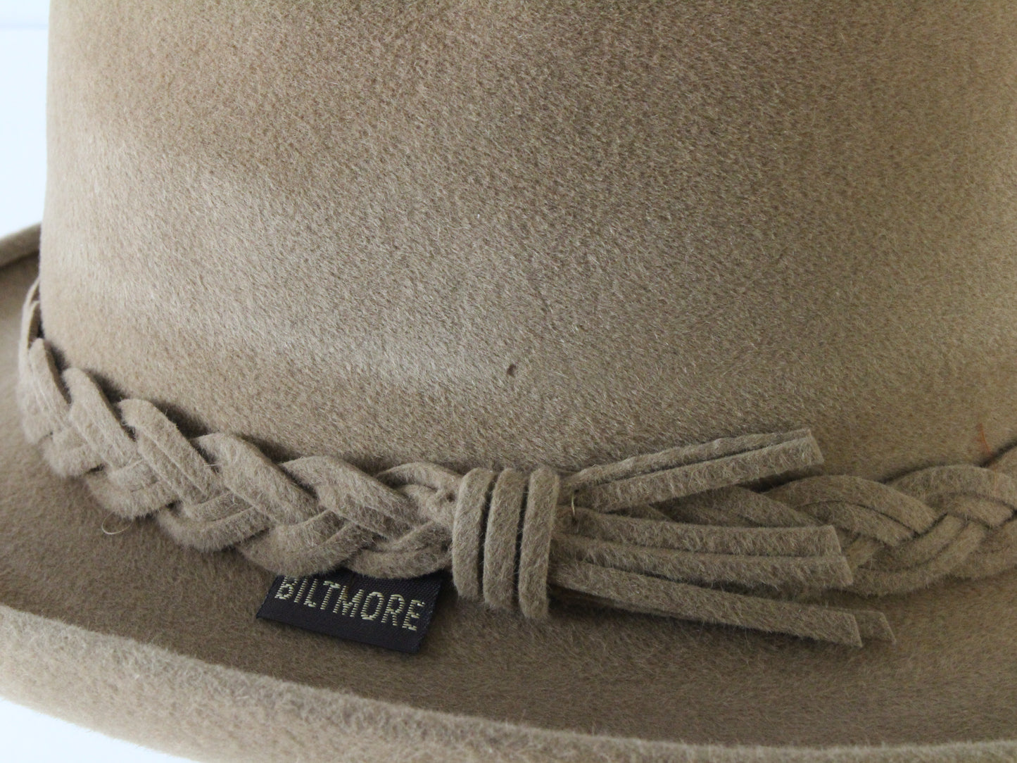 Biltmore Golden Pheasant Velour Mens Camel Tan Felt Fedora W/ Band 6 7/8 55cm