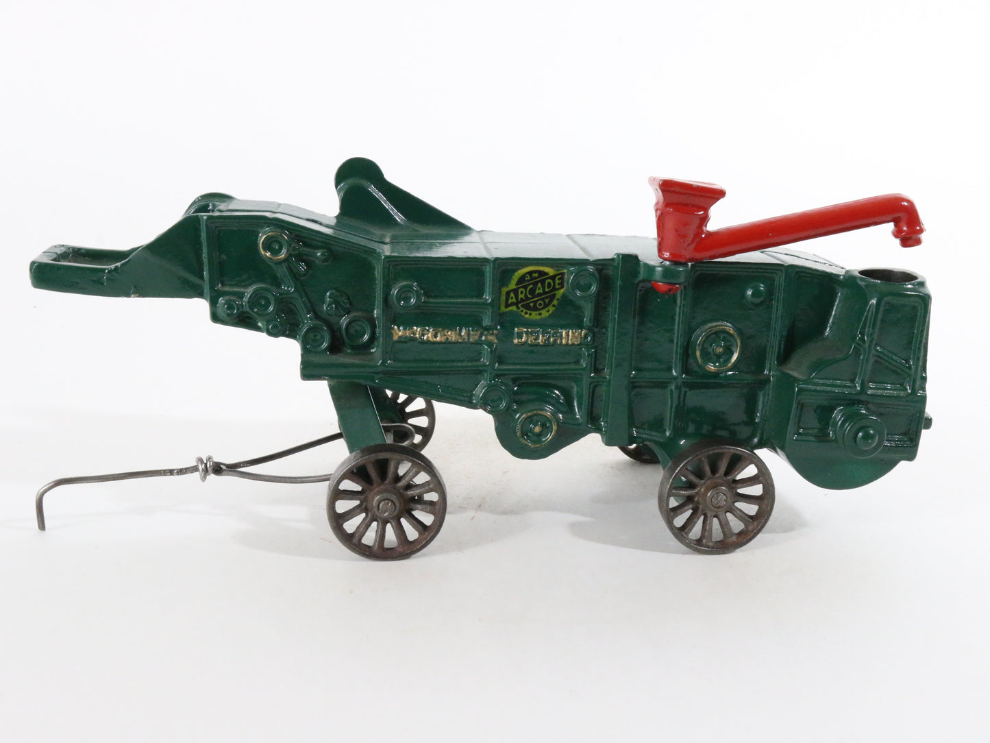 ARCADE Restored #450 Green Mccormick Deering Cast Iron Threshing Machine 9.25"