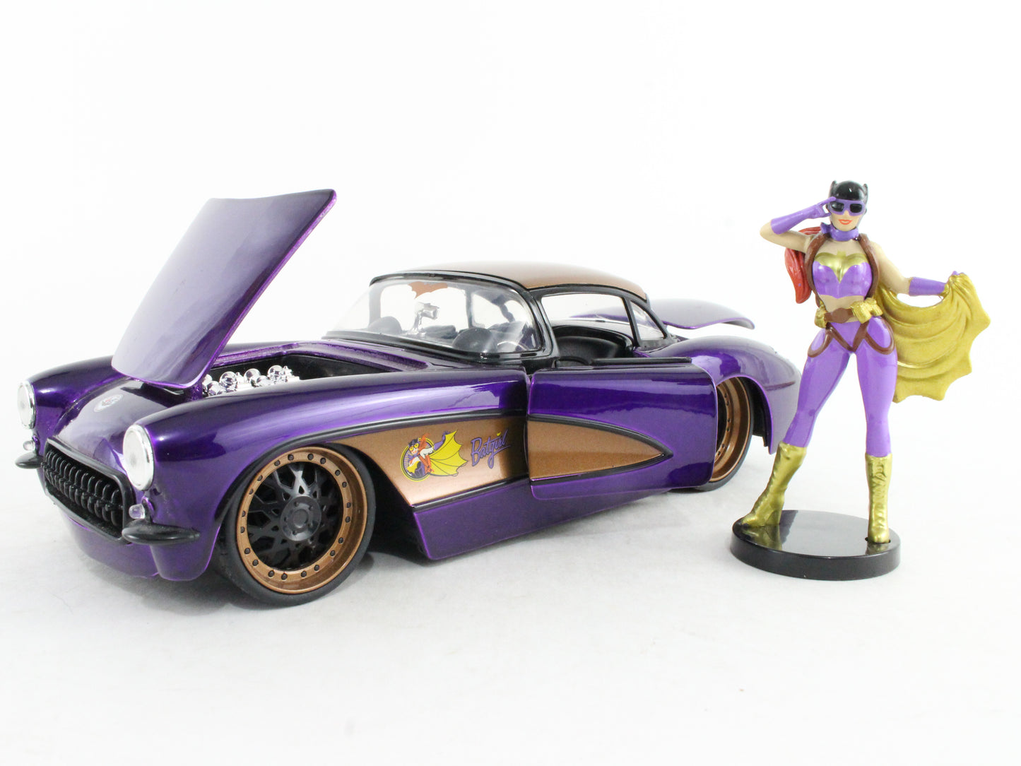 Batgirl & 1957 Chevy Corvette DC Comics Bombshells Jada 1:24 Scale Model 30457