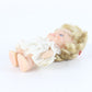 Vintage UDCO Pee Wees 1960s Blonde Blue Eyes Doll W/ White Dress Rubber 3.75"