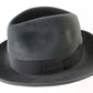 Selentino Mens Gray Genuine Velour Quality Made Fedora 7 3/4 62cm
