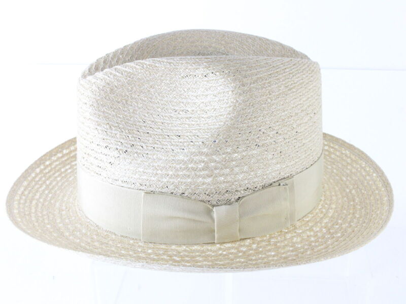 Biltmore Torino Mens Rice Tan Straw Fedora W/ Band MULTIPLE SIZES