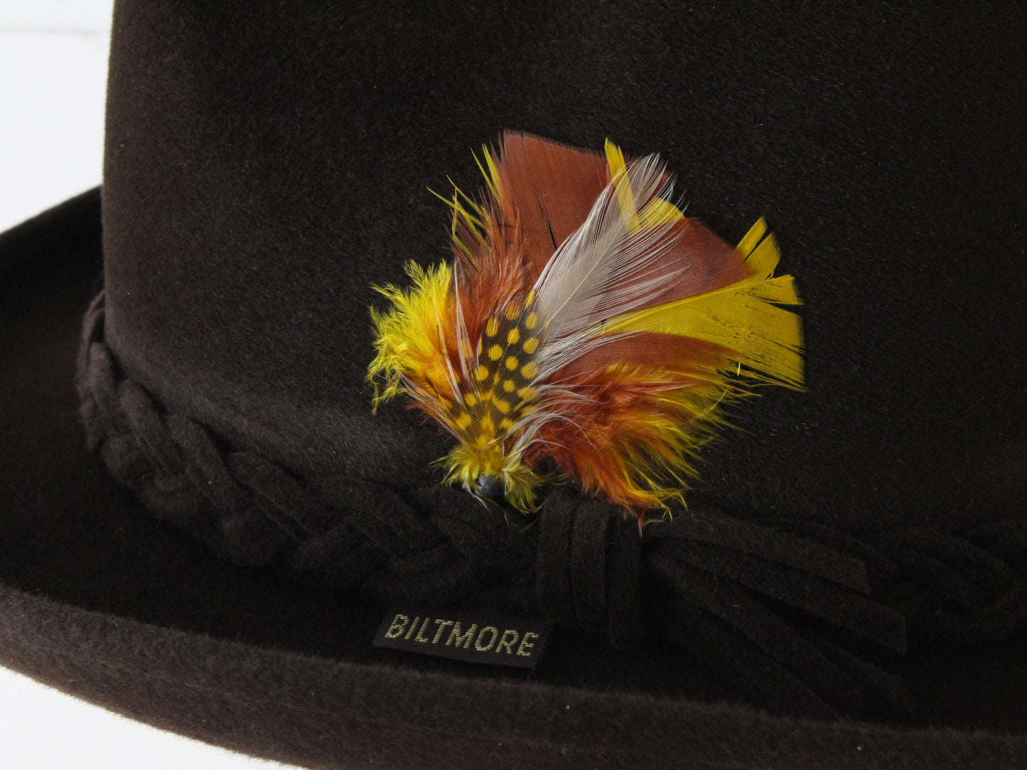 Biltmore Golden Pheasant Velour Mens Terra Brown Felt Fedora MULTIPLE SIZES