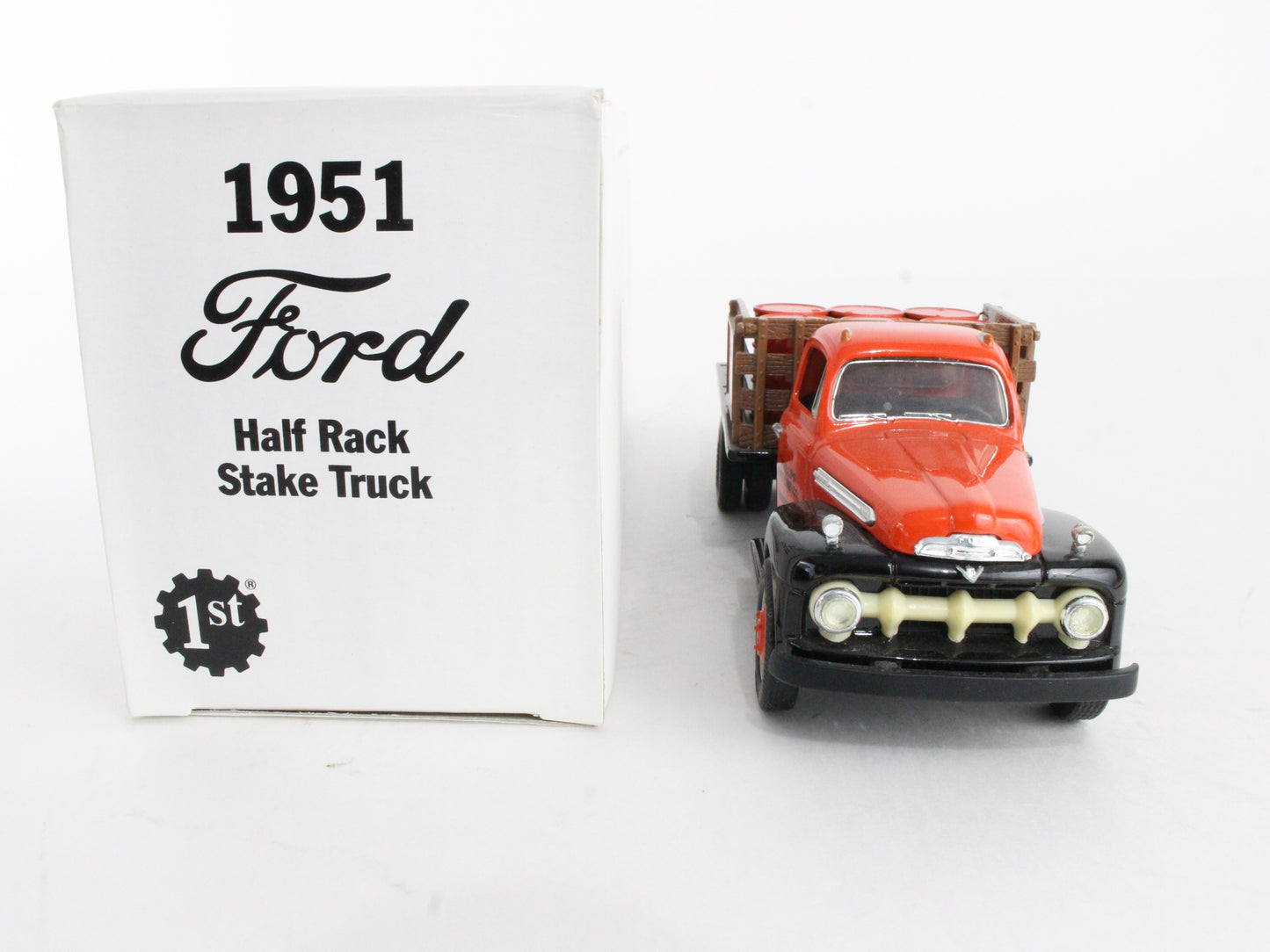 1951 Ford F-6 Half Rack Stake Truck Phillips 66 First Gear 1:34 Model 19-1427