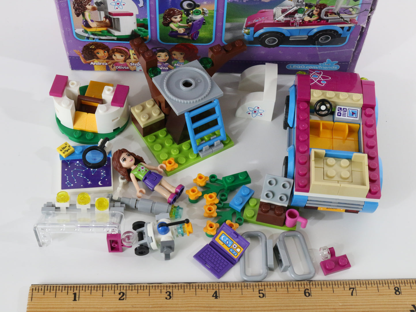 Lego Friends Olivias Exploration Car Mostly Built Set 41116 + Box Instructions