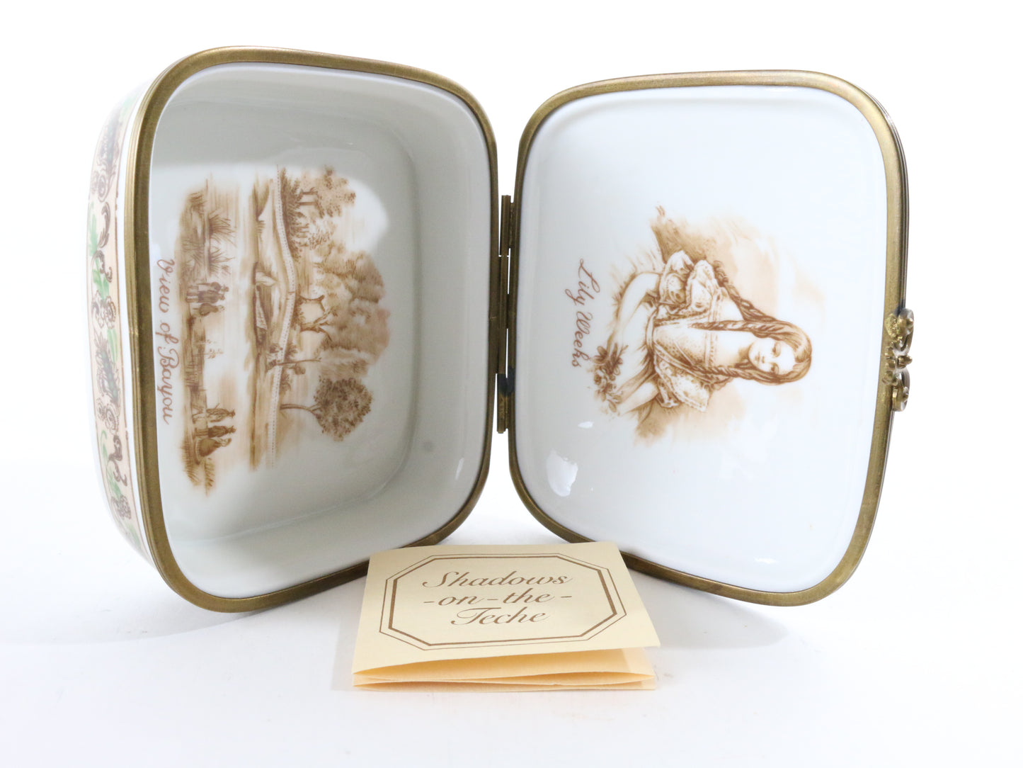 De Paris National Trust Collection Shadows On The Teche Porcelain Lemoges Box