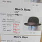 Top Hatters Mens Brown Genuine Fur Felt Derby Hat W/ Feather 6 7/8 55cm