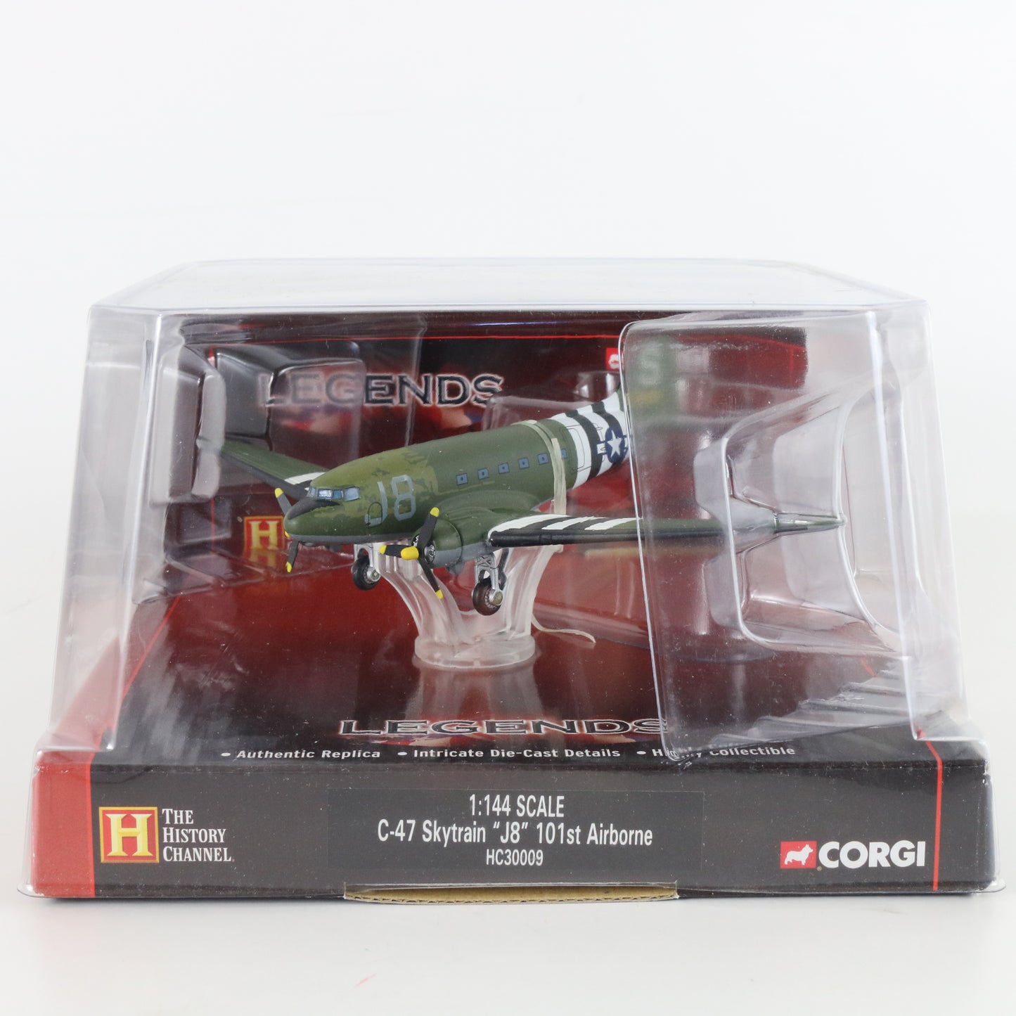 C-47 Skytrain J8 101st Airborne Transport Plane Legends Corgi 1:144 Hc30009