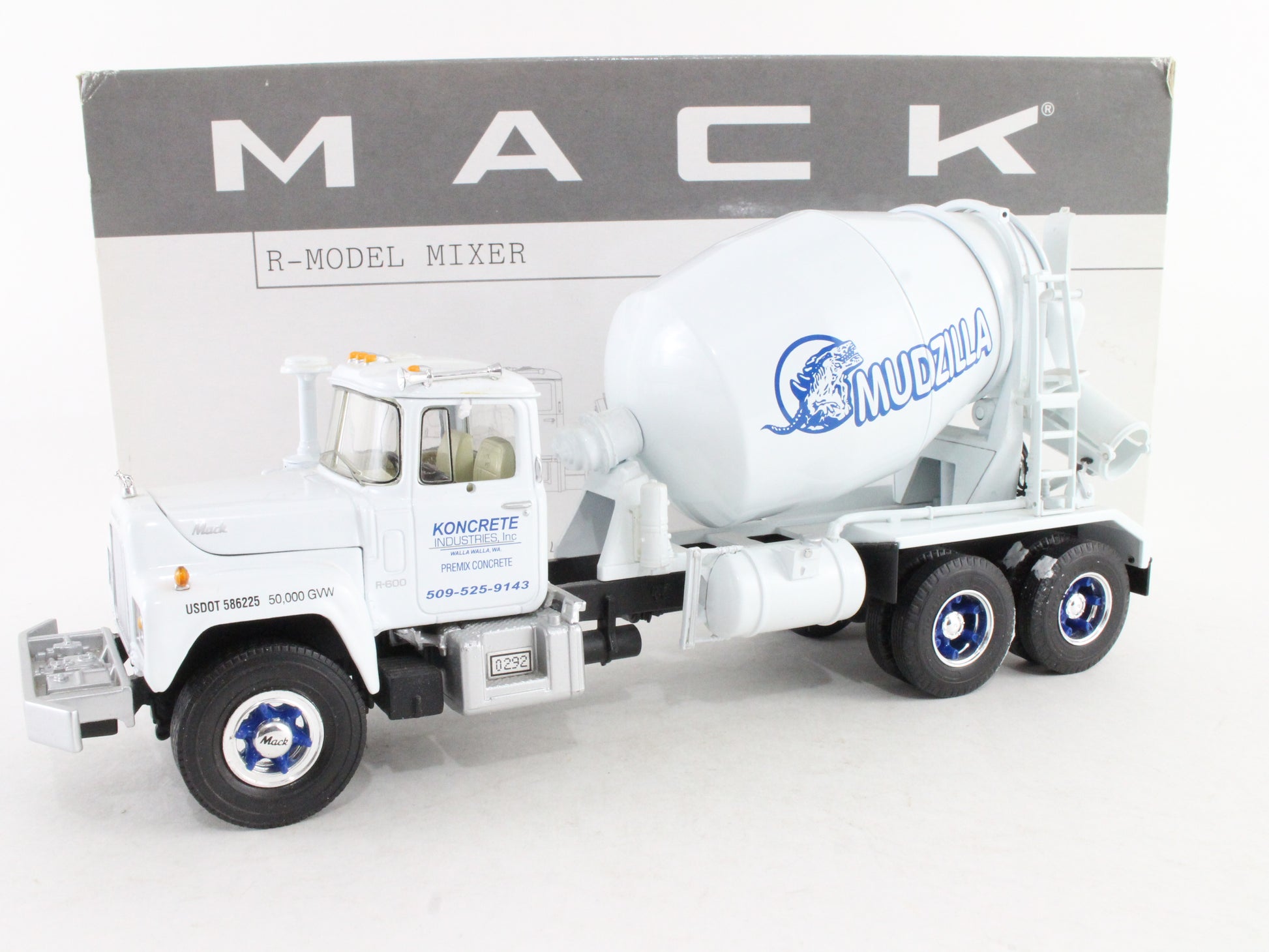 Mack R-Model Mixer Koncrete Industries Mudzilla First Gear 1:34 Model 18-2714