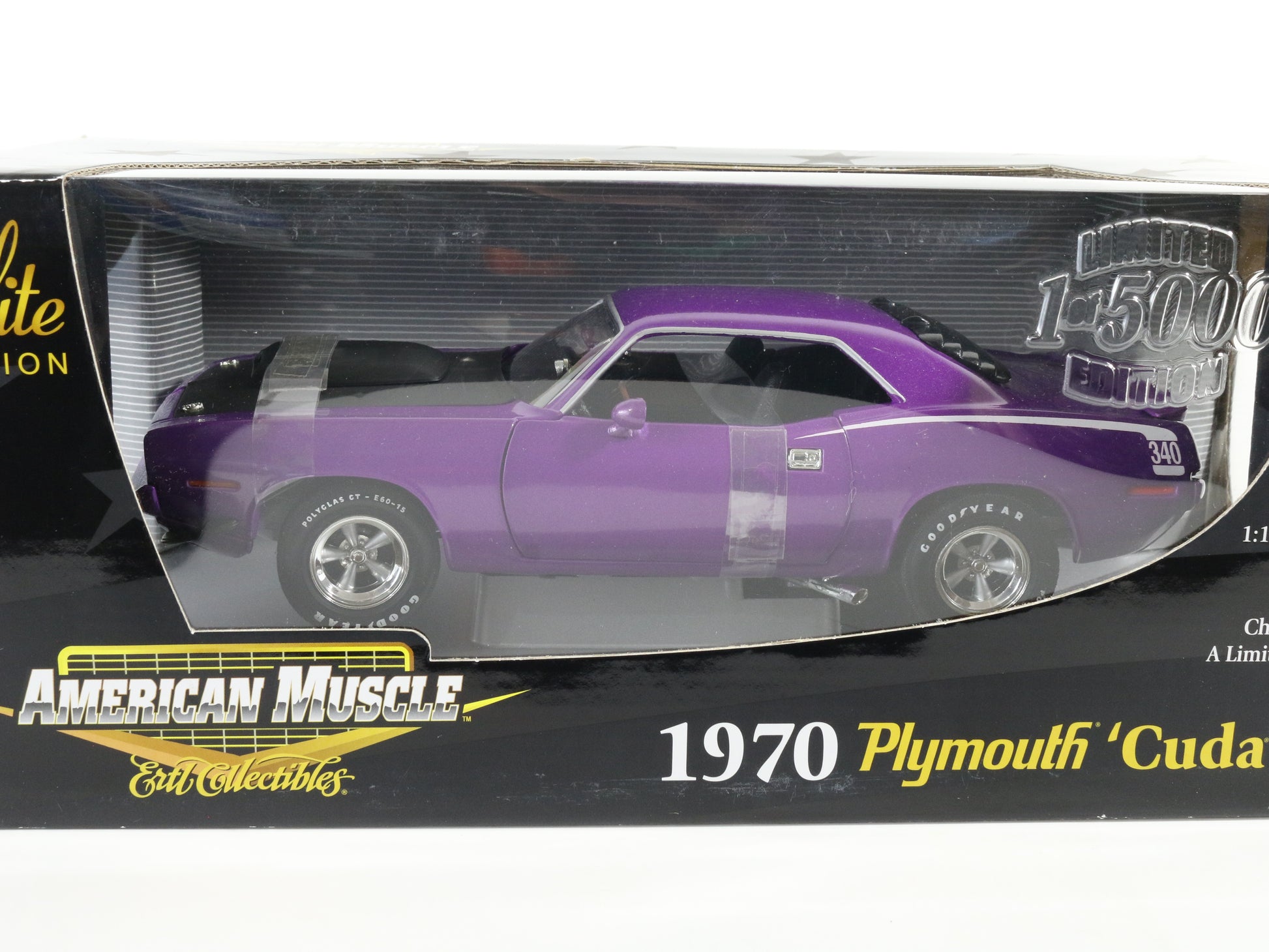 1970 Plymouth Cuda Barracuda Purple American Muscle Elite LE ERTL 1:18