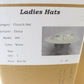 Diana Ladies White Elegant Boutique Hat W/ Flowers And Beads 6 5/8 53cm