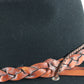 Fiesta Mens Classic Black Felt Western Style Hat W/ Brown Braided Band Xl