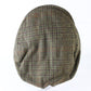 John Hanley & Co Ltd Mens Brown Plaid Ivy Cap NEWSBOY CAP 7 1/8 57cm