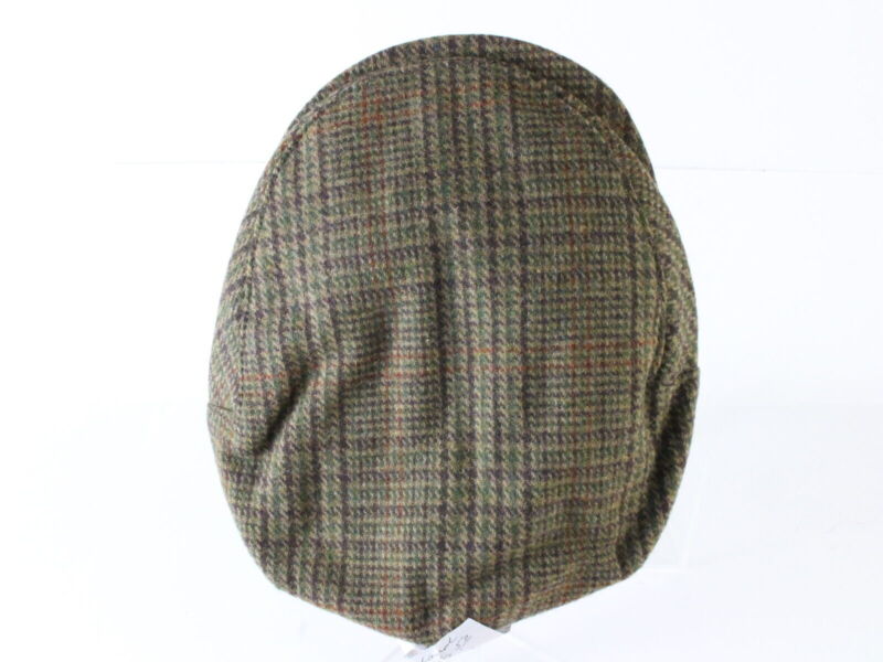 John Hanley & Co Ltd Mens Brown Plaid Ivy Cap NEWSBOY CAP 7 1/8 57cm