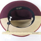 Borsalino Italian Fancy Boutique Ladies Beige Burgundy 2 Tone Felt Hat Size: M