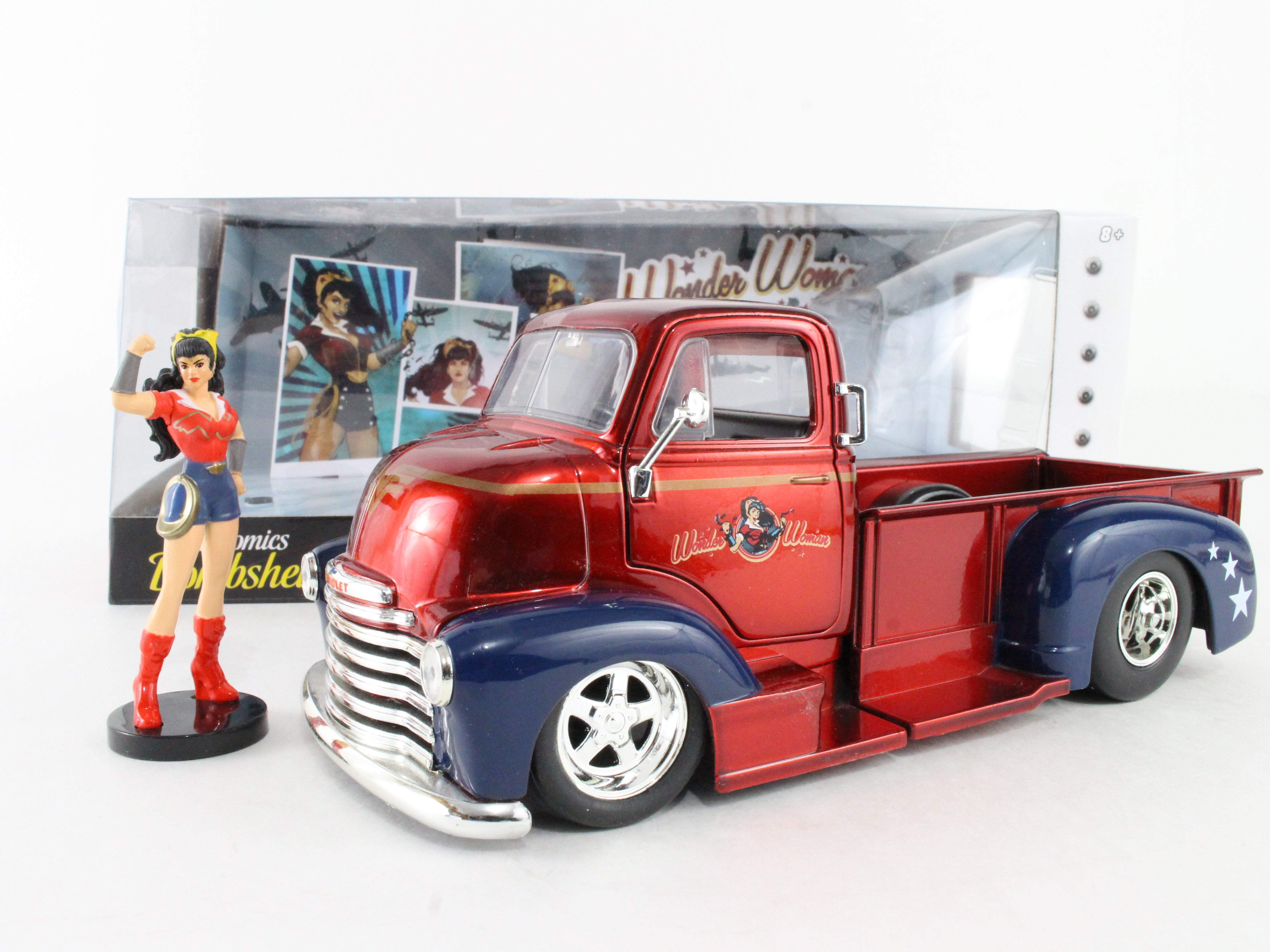 Wonder Woman And 1952 Chevy COE Pickup DC Bombshells Jada 1:24 Scale M ...