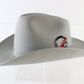 Top Hatter Light Gray Felt Ladies Cowboy Hat W/ Feathers 7 3/8 59cm