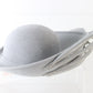George Zamaul Couture Ladies Gray Felt Hat W/ Rhinestones 7 1/8 57cm