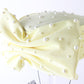 Whittall and Shon Ladies Elegant Boutique Yellow Hat W/ Large Bow 7 56cm