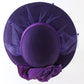 Sonni Of California Ladies Purple Wool Felt Hat W/ Purple Ribbon 6 3/4 54cm