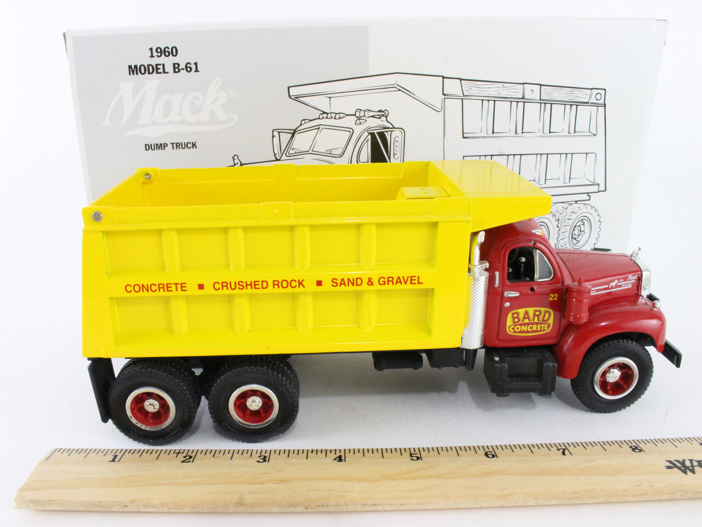 1960 Mack Model B-61 Dump Truck Bard Concrete First Gear 1:34 Model 19-1994