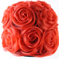 Bailey Tomlin London Ladies Red Boutique Hat W/ Mesh Roses 7 56cm