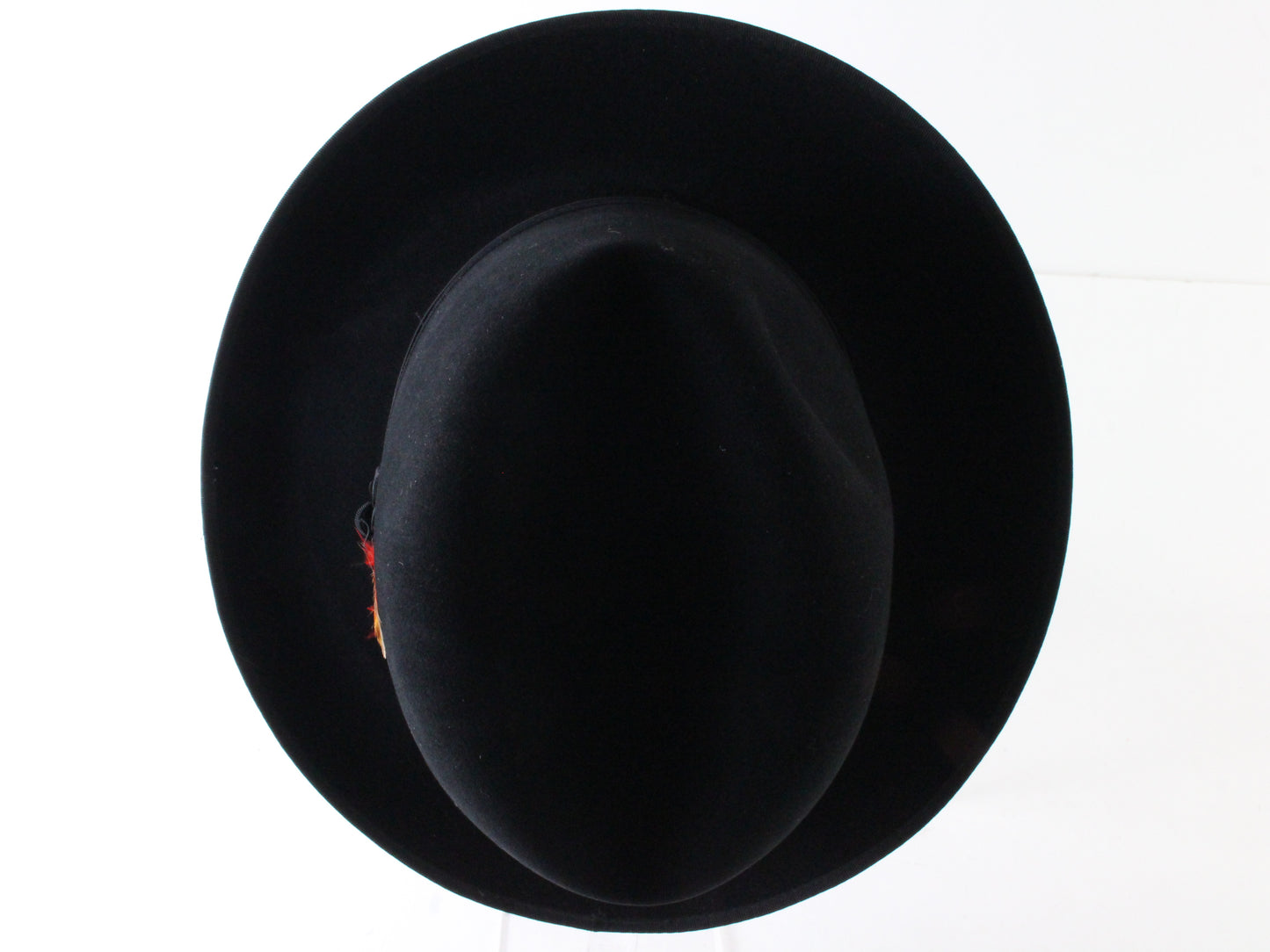 Biltmore President Top Hatter Mens Black Felt Fedora W/ Feather MULTIPLE SIZES