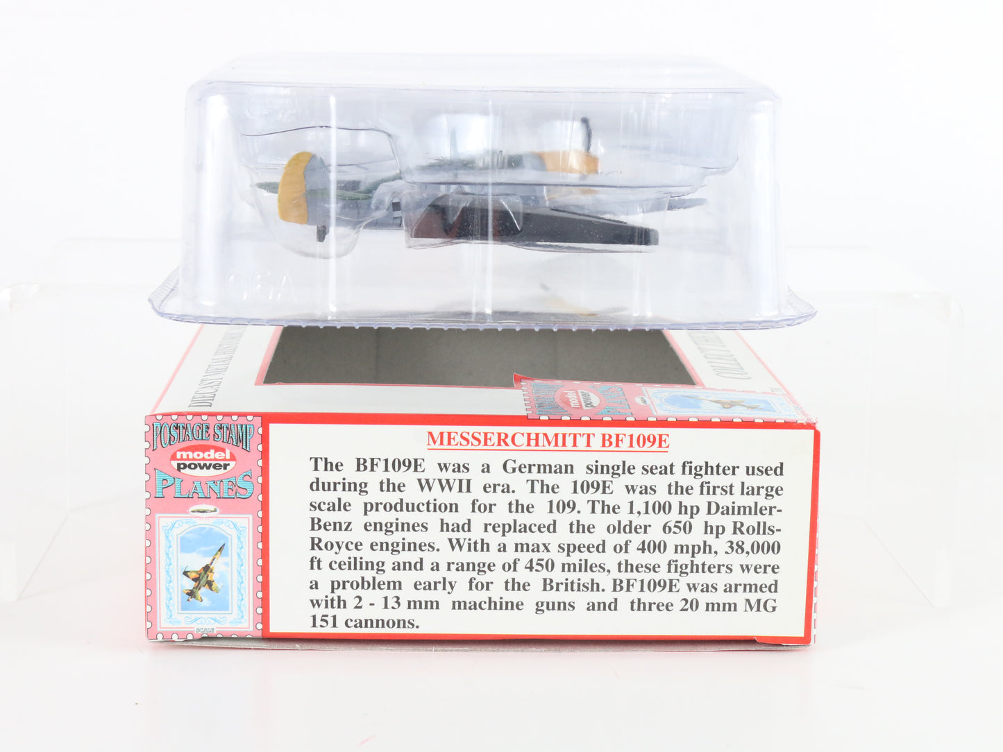 Messerschmitt Bf109e Fighter Plane WW2 Postage Stamp Model Power 1:100 Me-109