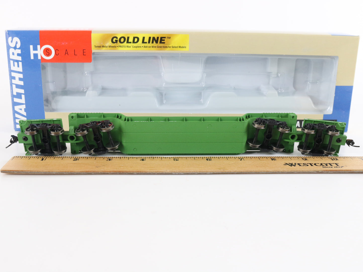 Burlington Northern BN 631021 81' 4 Truck Depressed Center Flat Car Walthers HO