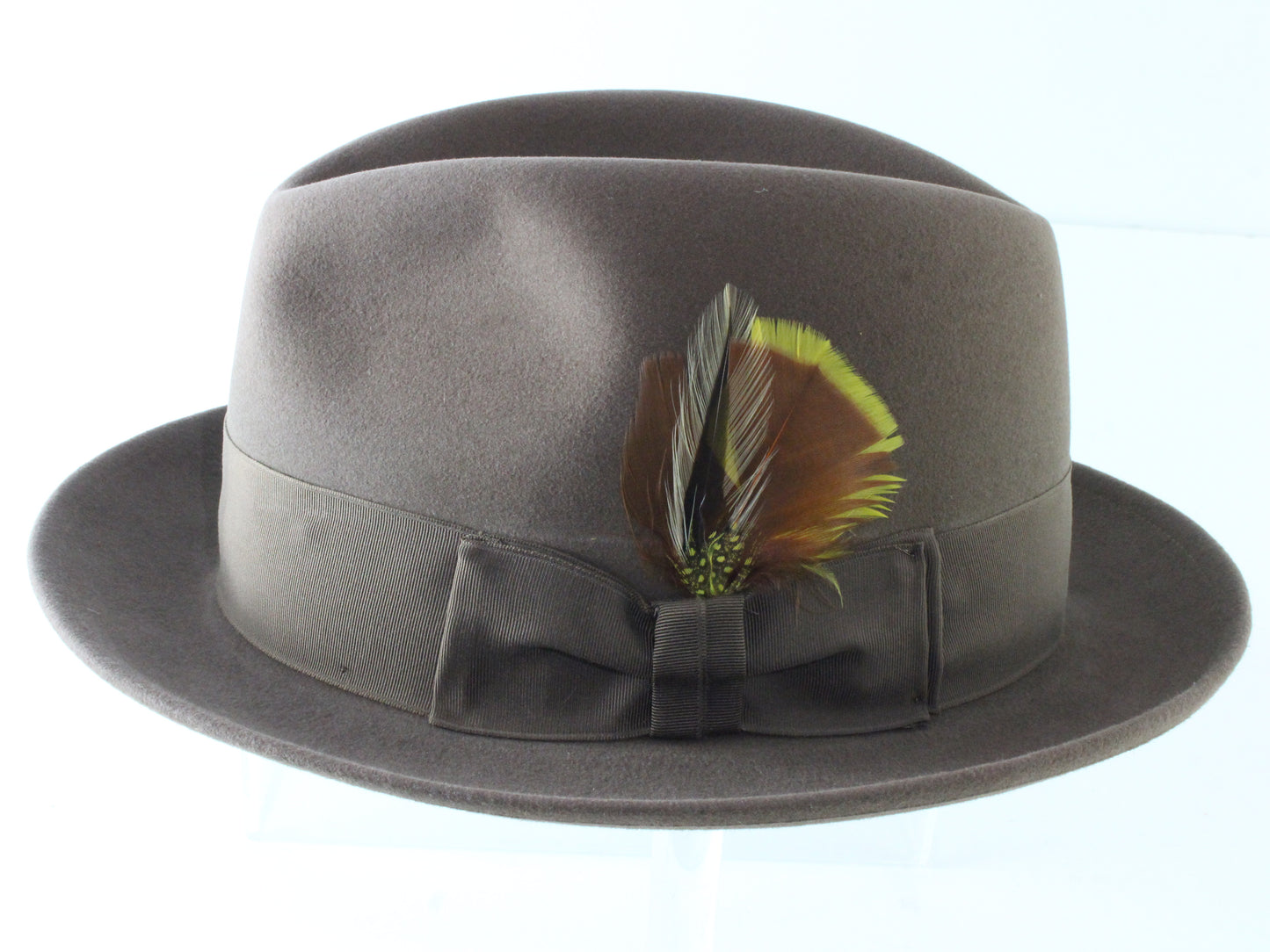 Biltmore President Top Hatters Mens Walnut Brown Felt Fedora MULTIPLE SIZES