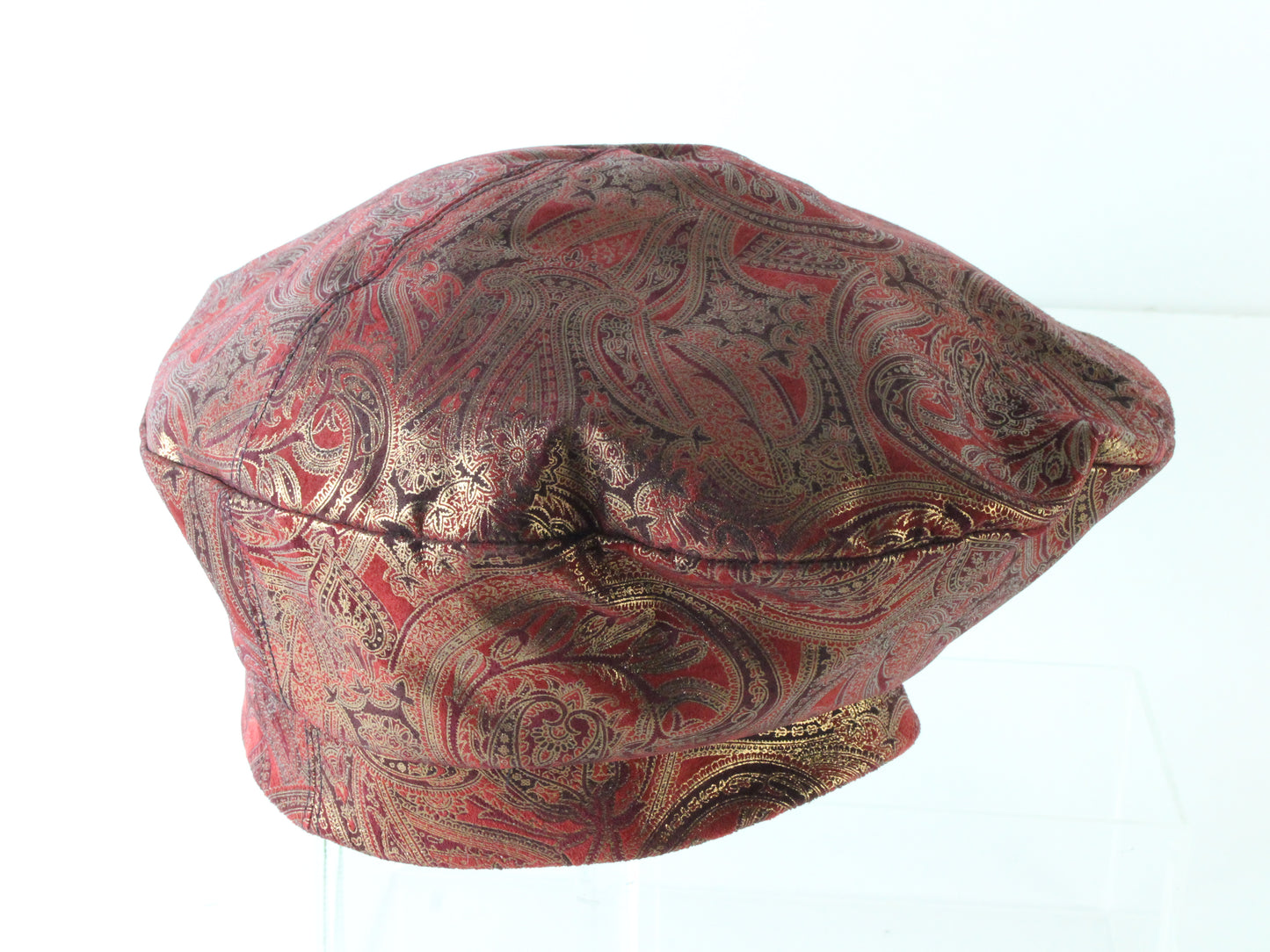 Frank Olive Ladies Fancy Boutique Red Paisley Beret 7 1/8 57cm