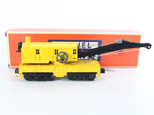 Lionel O Postwar 2460 CUSTOM Yellow Operating Work Crane Car