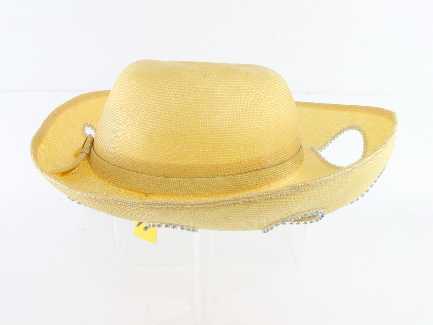 Jack Mcconnell New York Yellow Ladies Spring Boutique Sun Hat 7 1/4 58cm