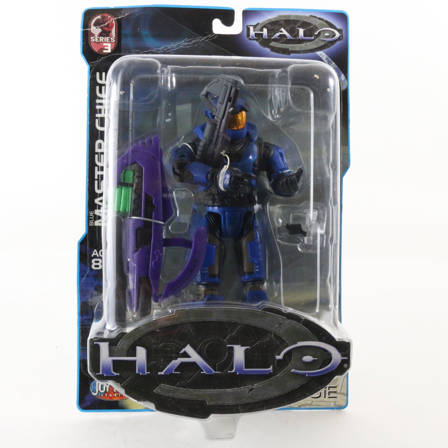 Joy Ride Bungie Halo Blue Master Chief Action Figure Series 3 Sealed Joyride