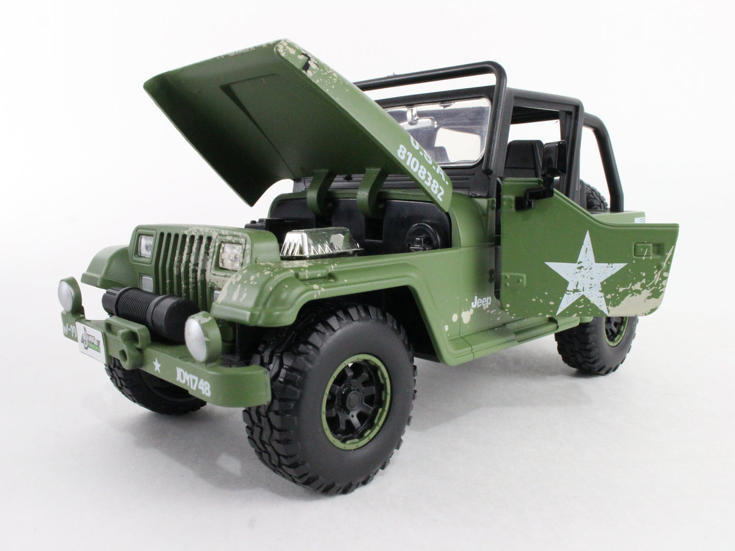 1992 Jeep Wrangler ARMY Dirty Version Just Trucks Jada 1:24 Scale Model 30520