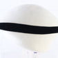 Frank Olive New York Ladies White and Black Felt Boutique Hat 7 56cm