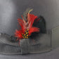 Biltmore President Mens Steel Gray Felt Fedora W/ Red Feather 7 56cm